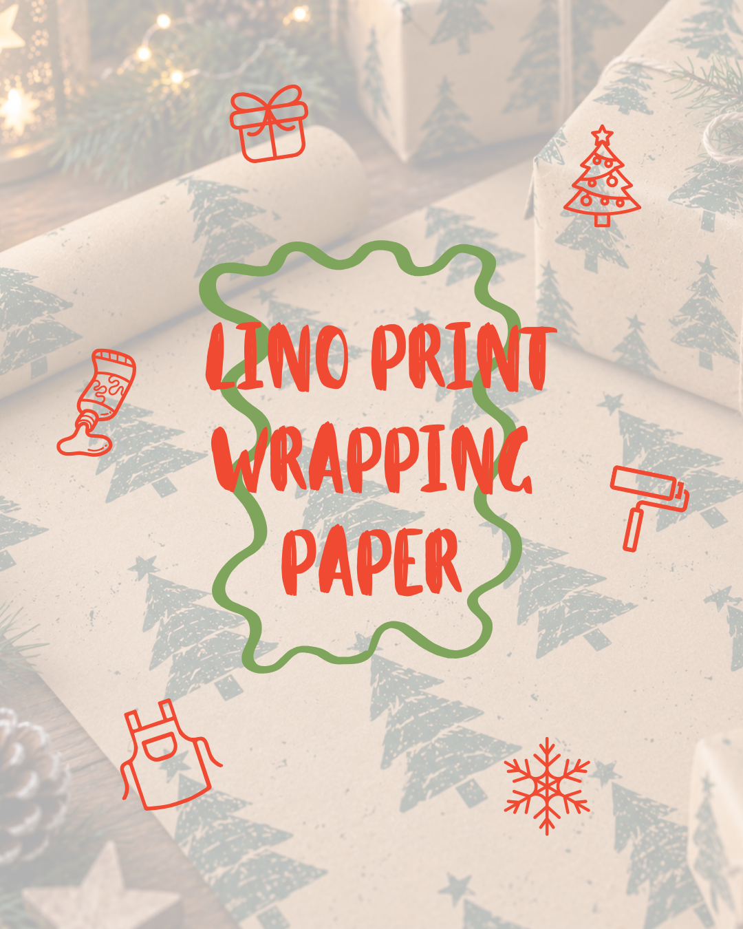 Christmas Wrapping Paper Lino Printing Workshop | 3rd December